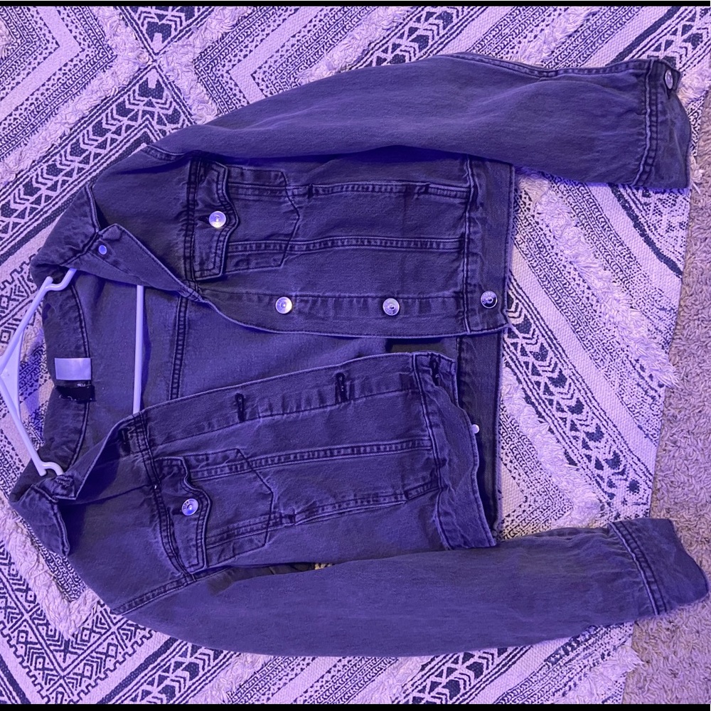 black jean jacket